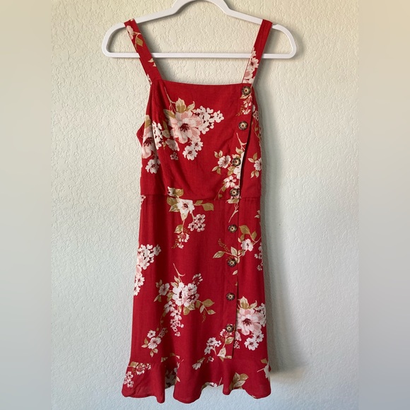 Xhilaration Dresses & Skirts - Red floral sun dress